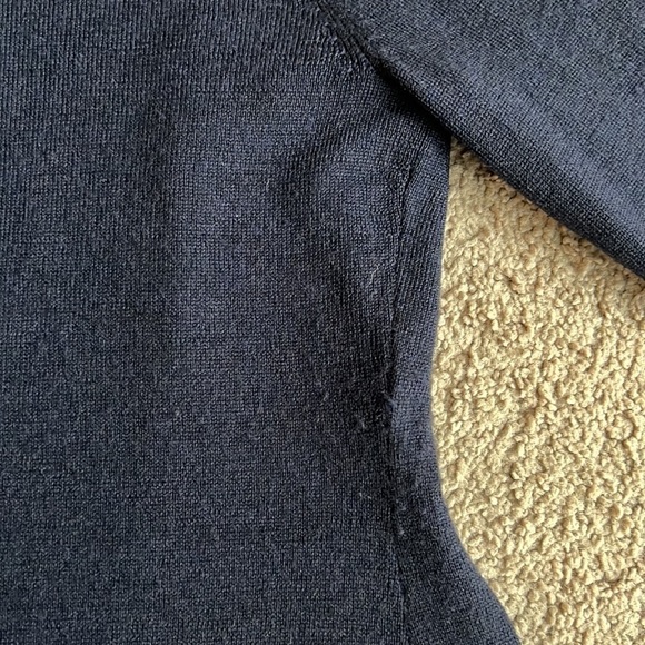Eileen Fisher Navy Blue Open Cardigan Merino Wool - Picture 7 of 7